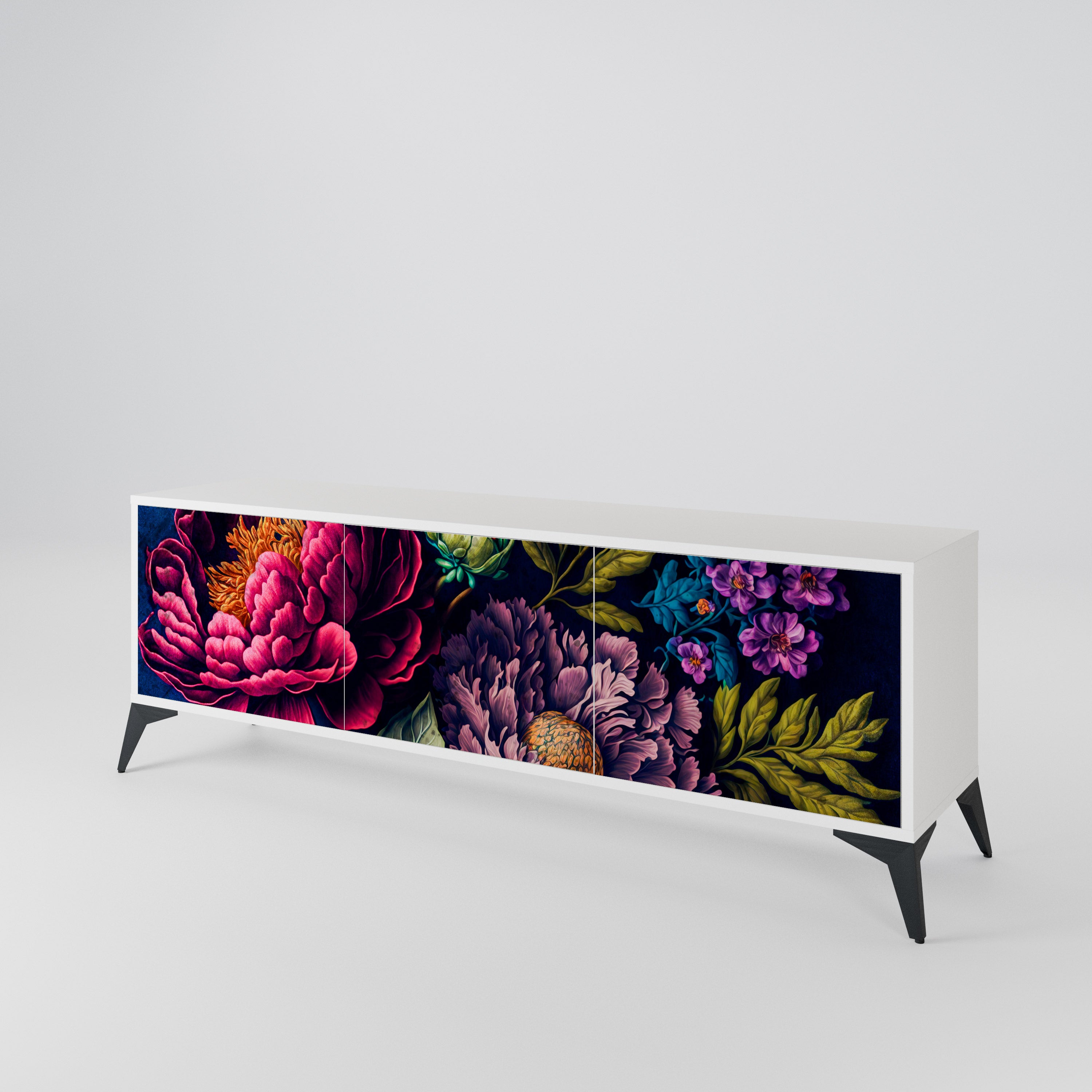 BLOOMING ELEGANCE TV-bänk med 3 dörrar
