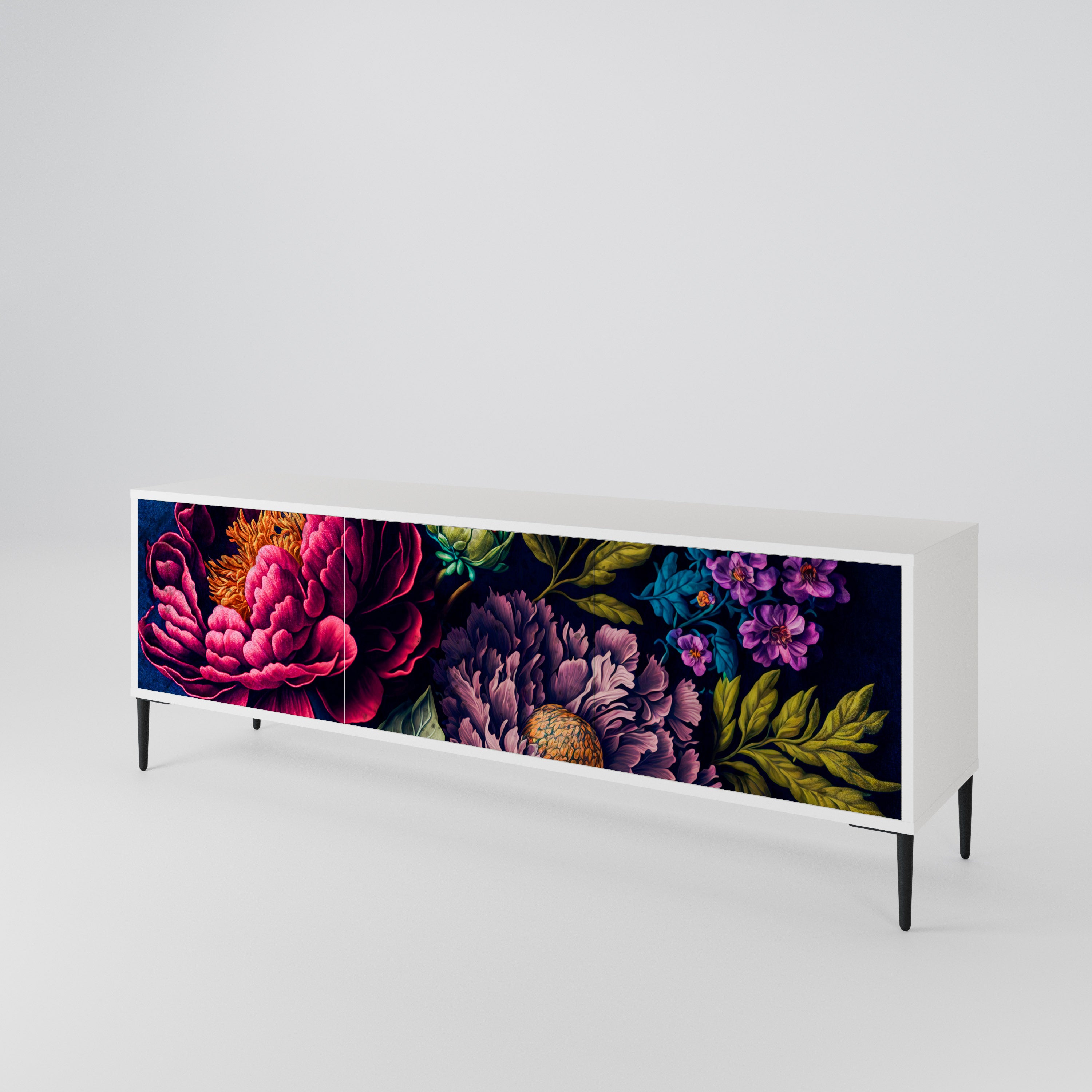 BLOOMING ELEGANCE TV-bänk med 3 dörrar
