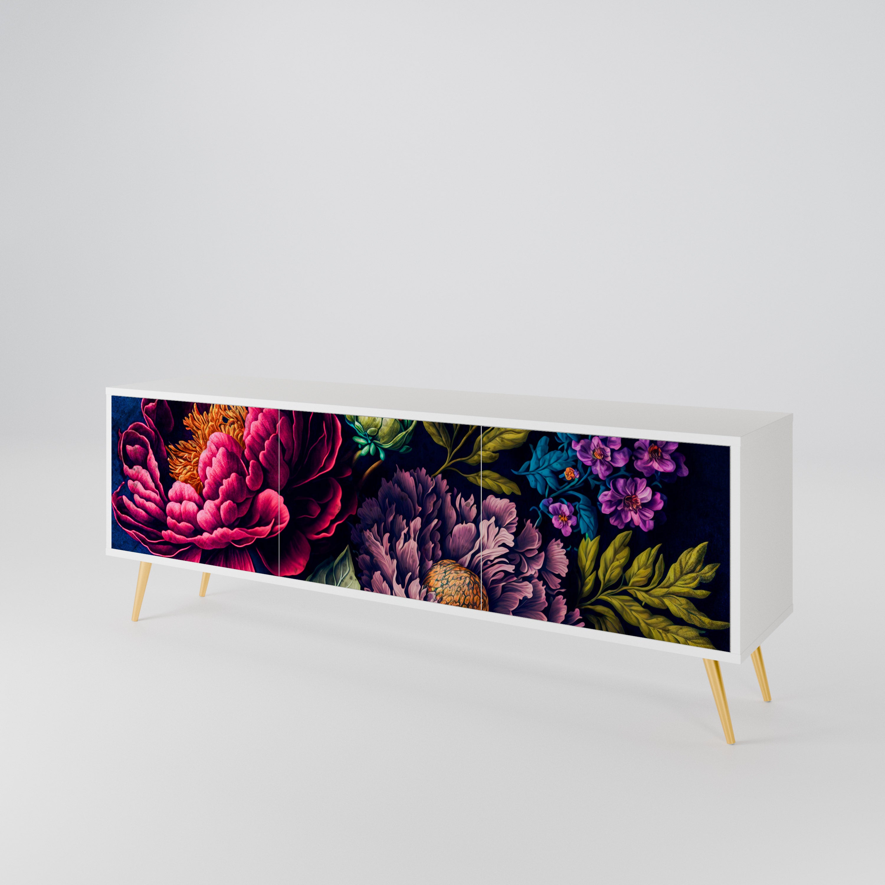 BLOOMING ELEGANCE TV-bänk med 3 dörrar