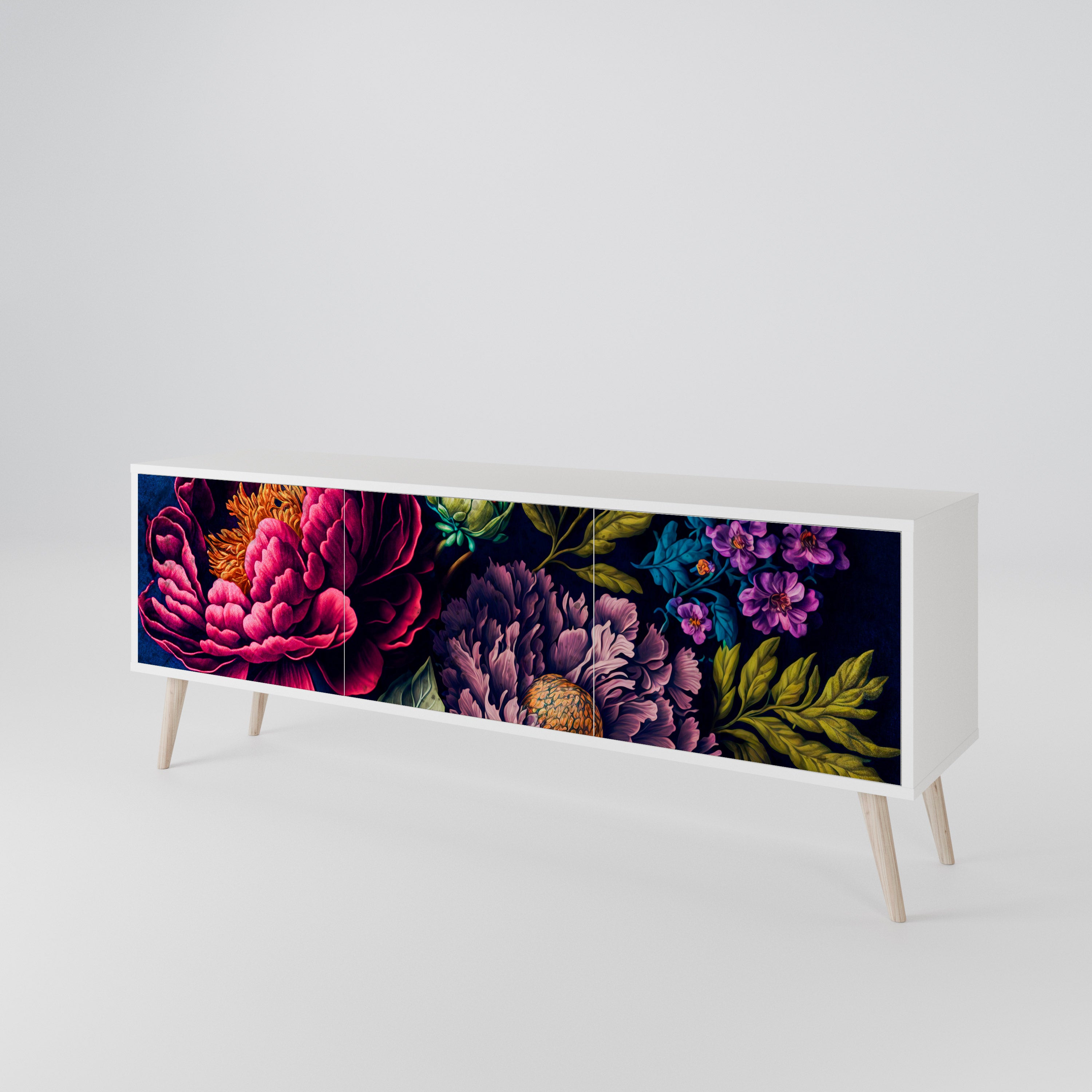 BLOOMING ELEGANCE TV-bänk med 3 dörrar