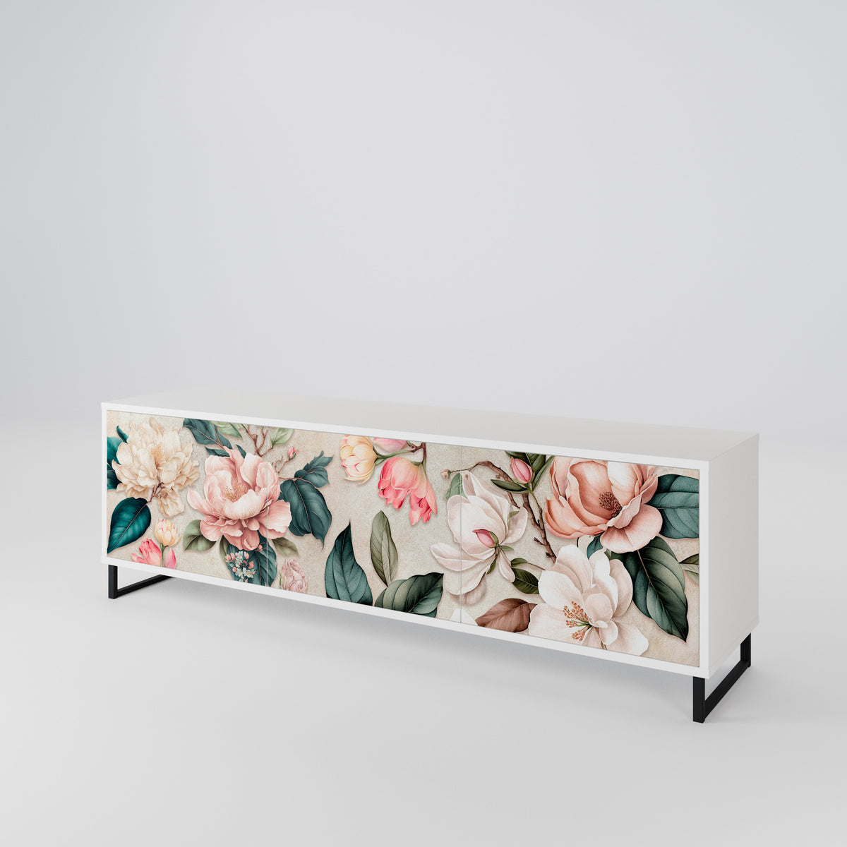 FLORAL GRACE TV-bänk med 3 dörrar