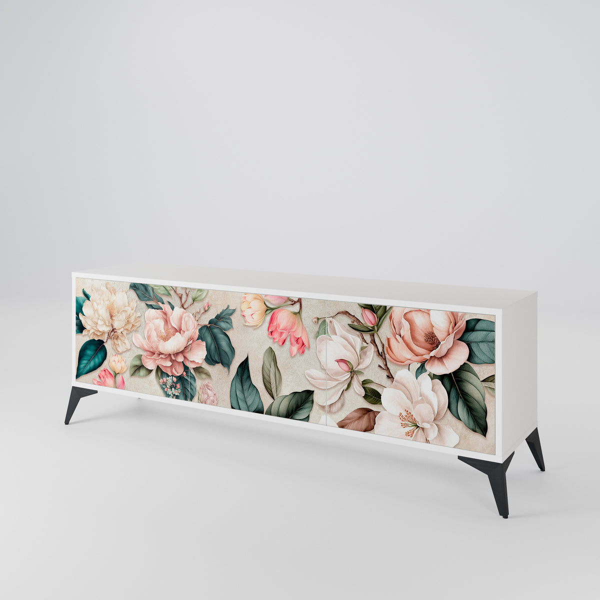 FLORAL GRACE TV-bänk med 3 dörrar