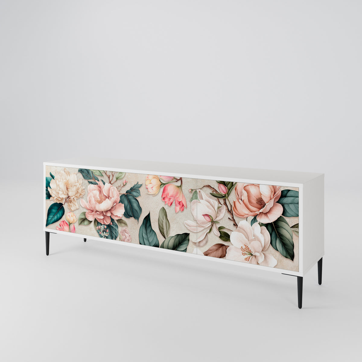 FLORAL GRACE TV-bänk med 3 dörrar