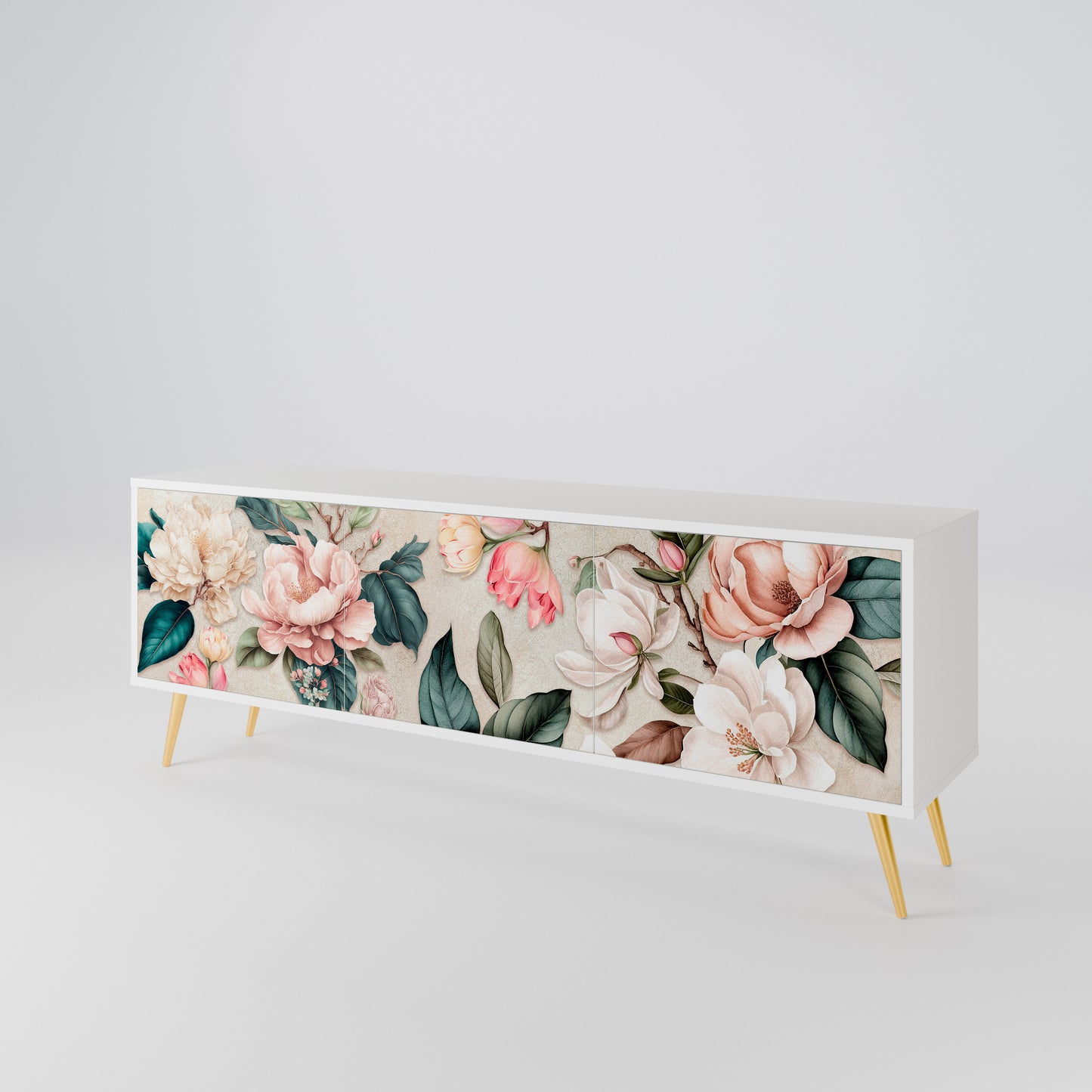 FLORAL GRACE TV-bänk med 3 dörrar