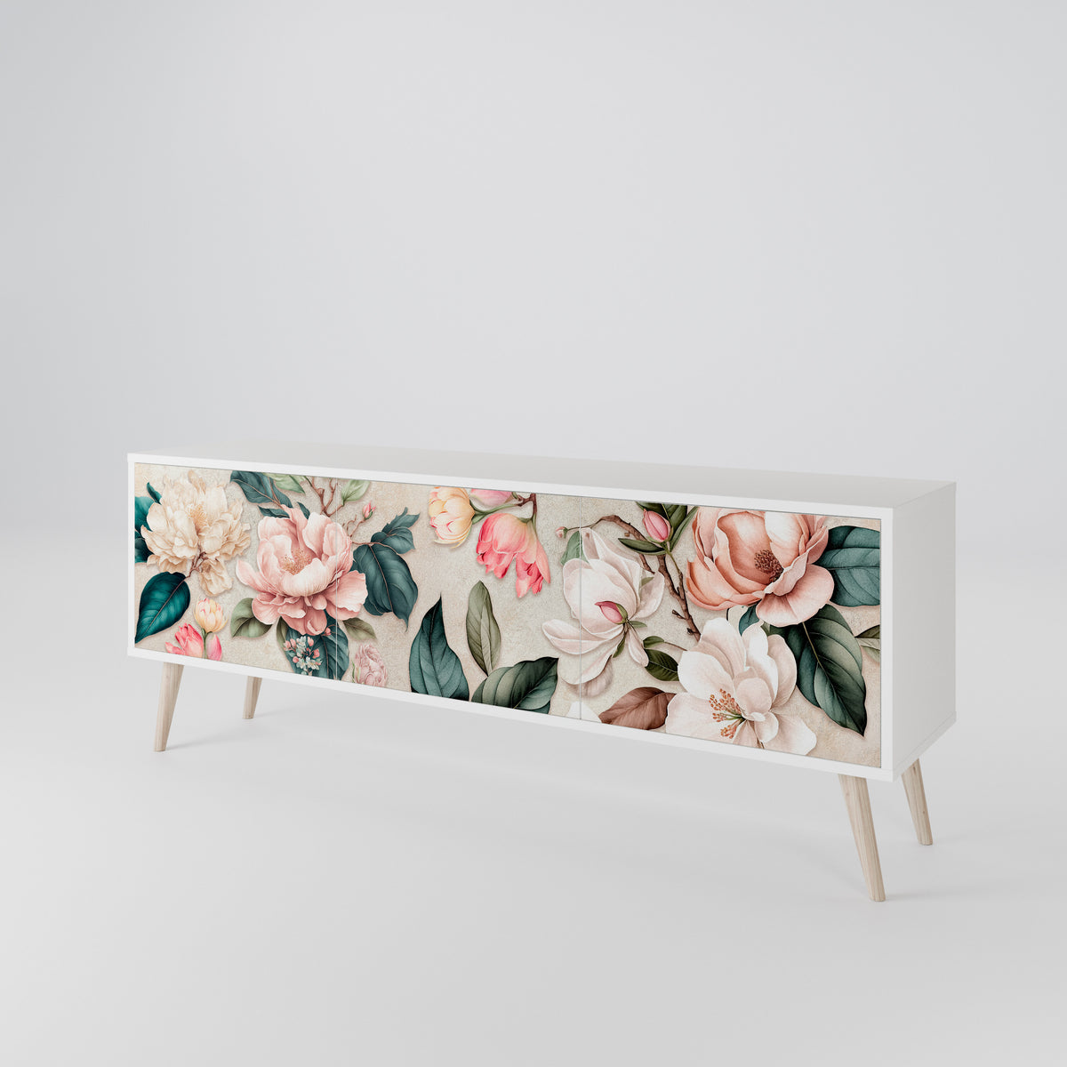 FLORAL GRACE TV-bänk med 3 dörrar