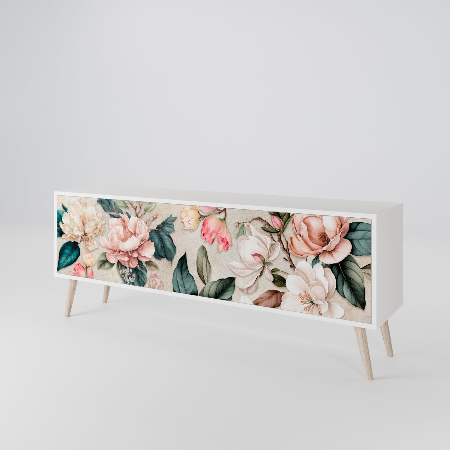 FLORAL GRACE TV-bänk med 3 dörrar