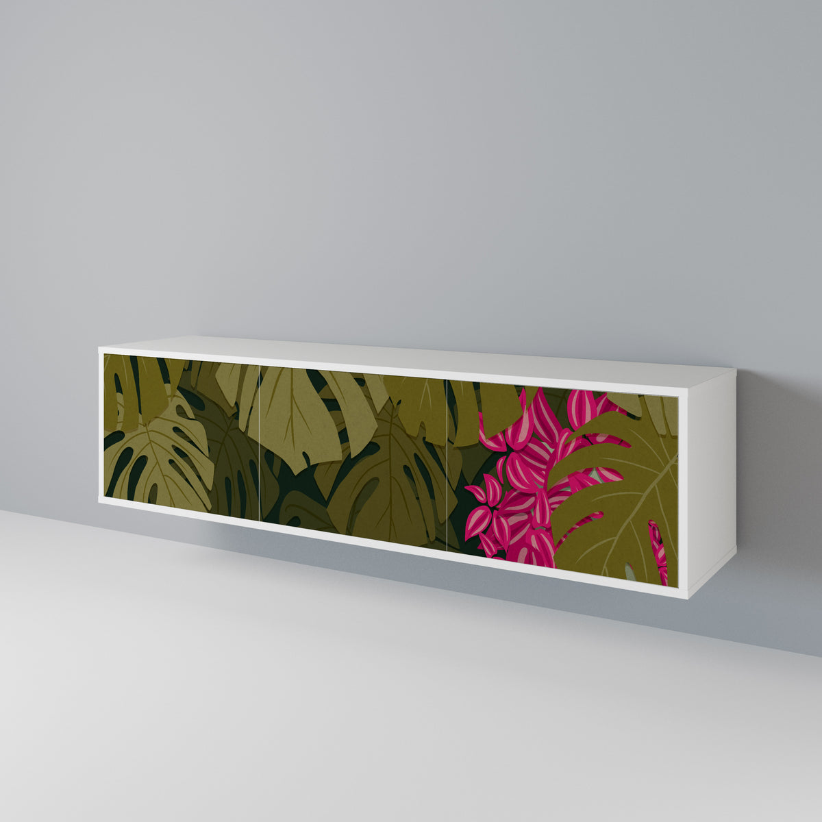 TROPICAL BEAUTY TV-bänk med 3 dörrar