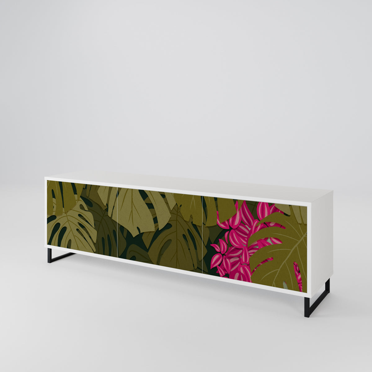 TROPICAL BEAUTY TV-bänk med 3 dörrar