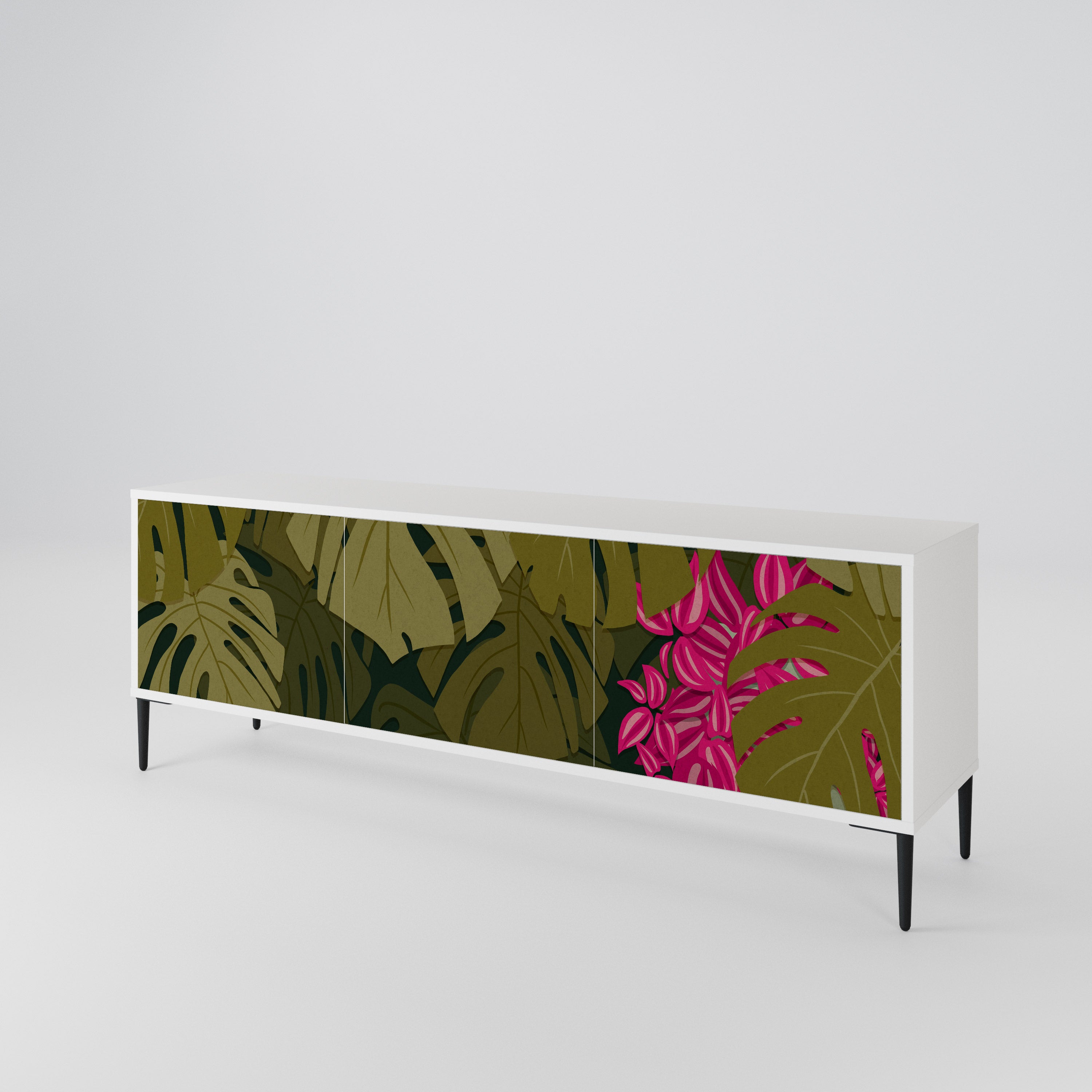 TROPICAL BEAUTY 3-Door TV Cabinet