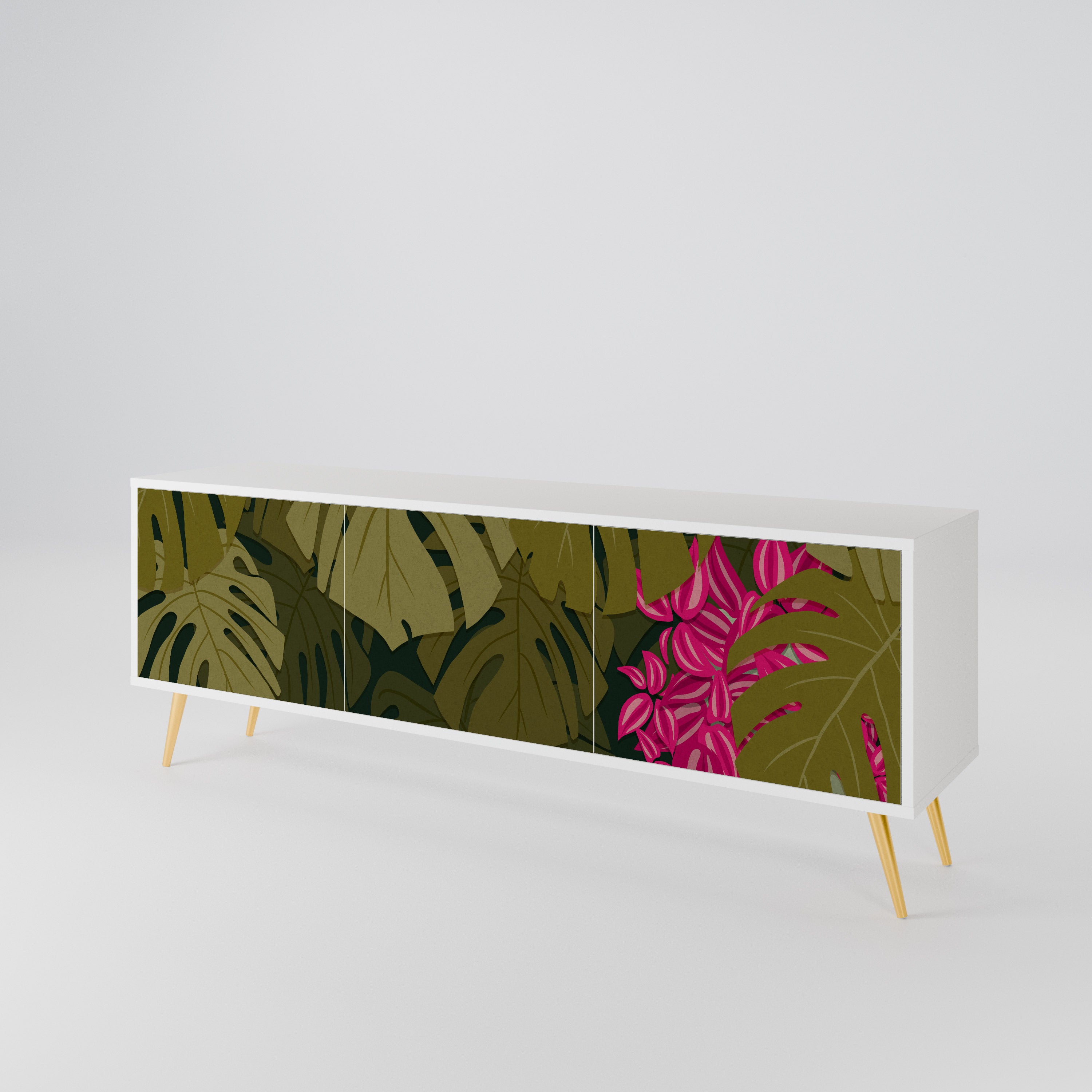 TROPICAL BEAUTY 3-Door TV Cabinet