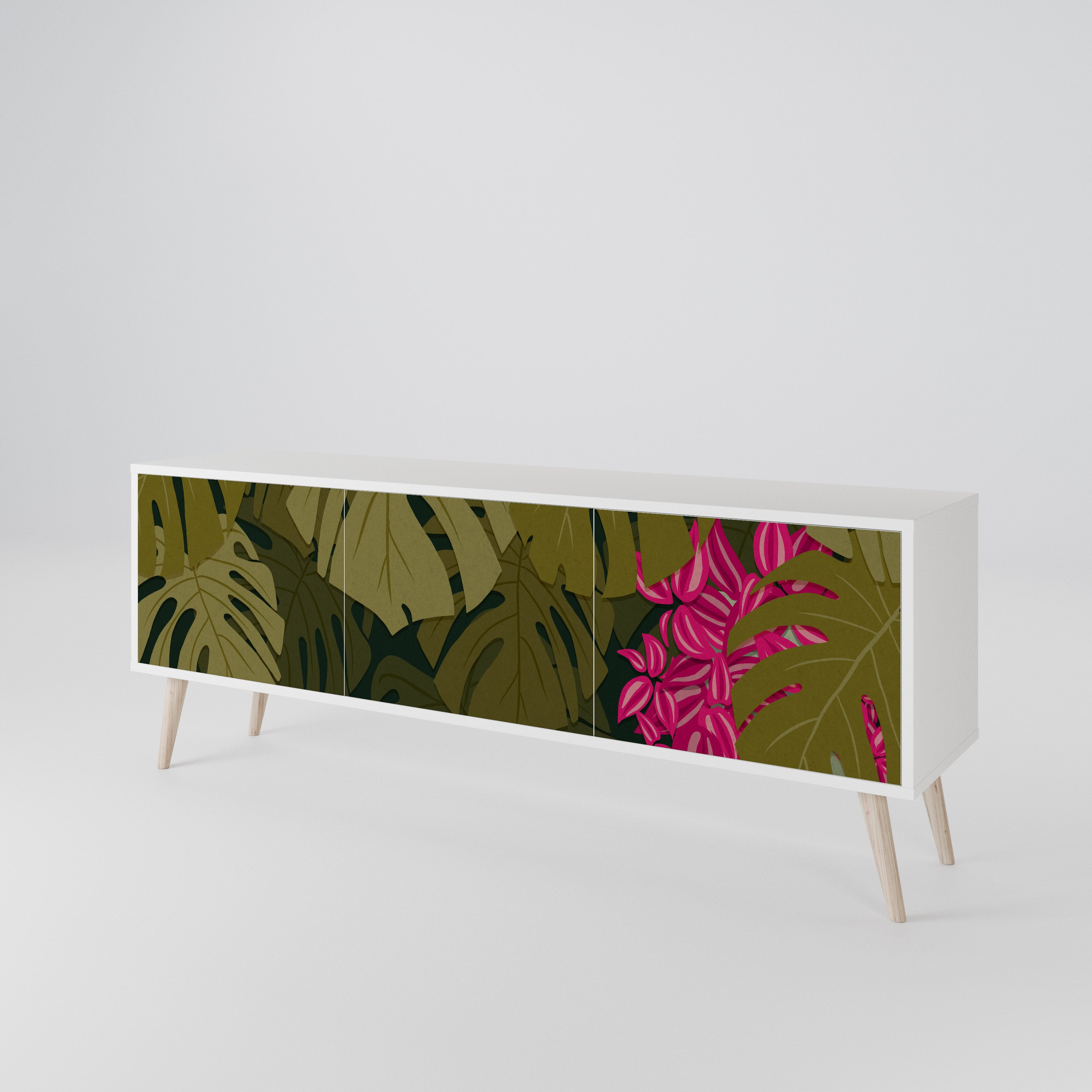 TROPICAL BEAUTY 3-Door TV Cabinet