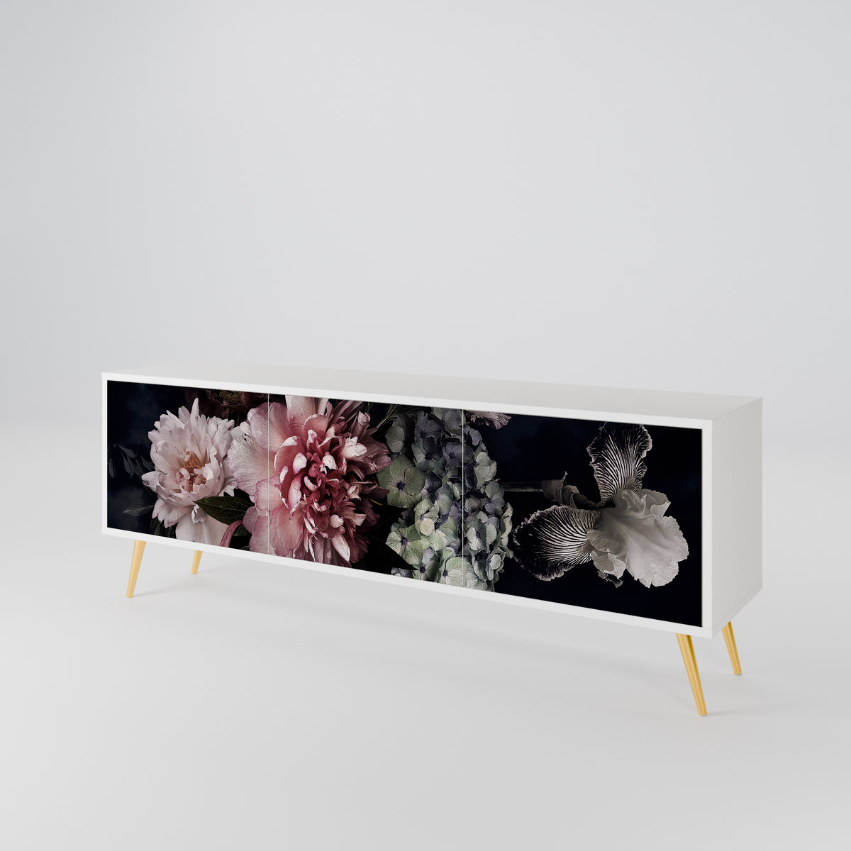 PURE BLOSSOM TV-bänk med 3 dörrar