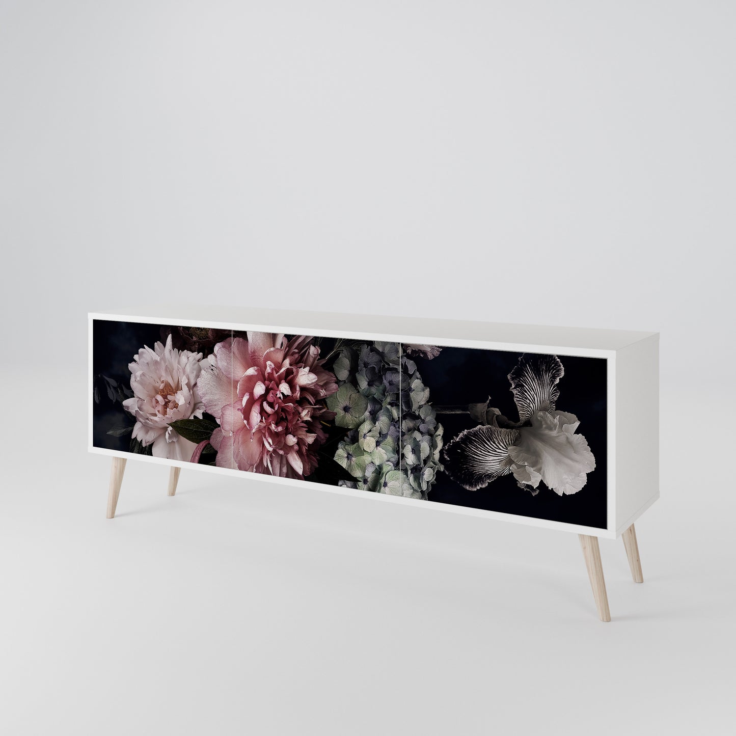 PURE BLOSSOM TV-bänk med 3 dörrar