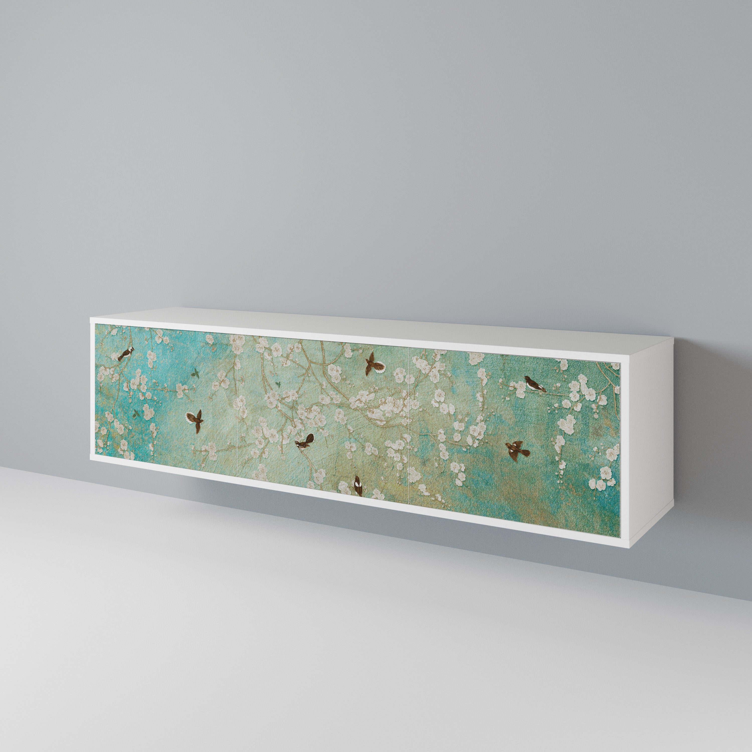 BLOOMING CHARM 3-Door TV Cabinet