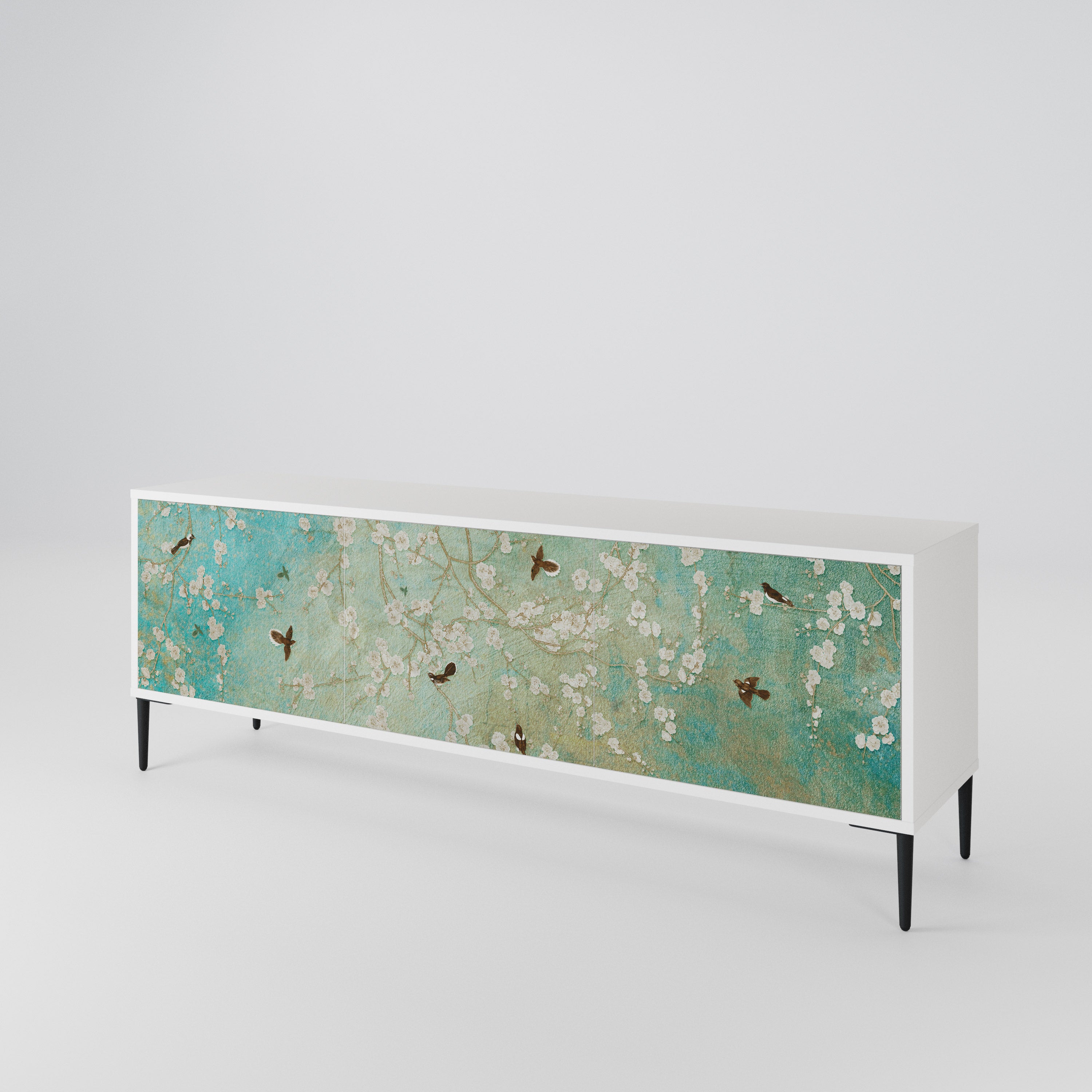 BLOOMING CHARM 3-Door TV Cabinet
