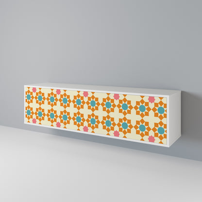 FLORAL DECOR TV-bänk med 3 dörrar