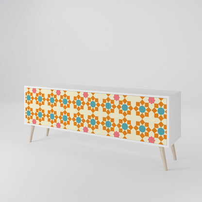 FLORAL DECOR TV-bänk med 3 dörrar