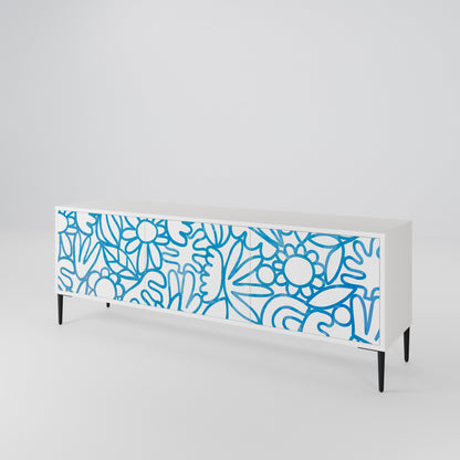 BLOOMY MORNING 3-Door TV Cabinet