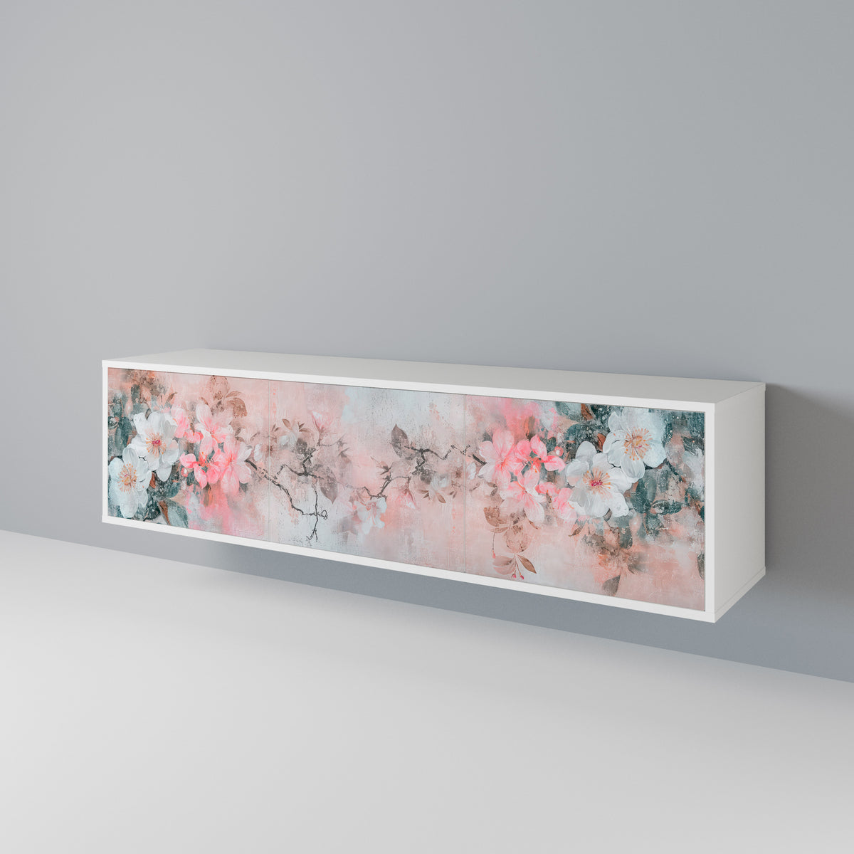 CHERRY BLOSSOM TV-bänk med 3 dörrar