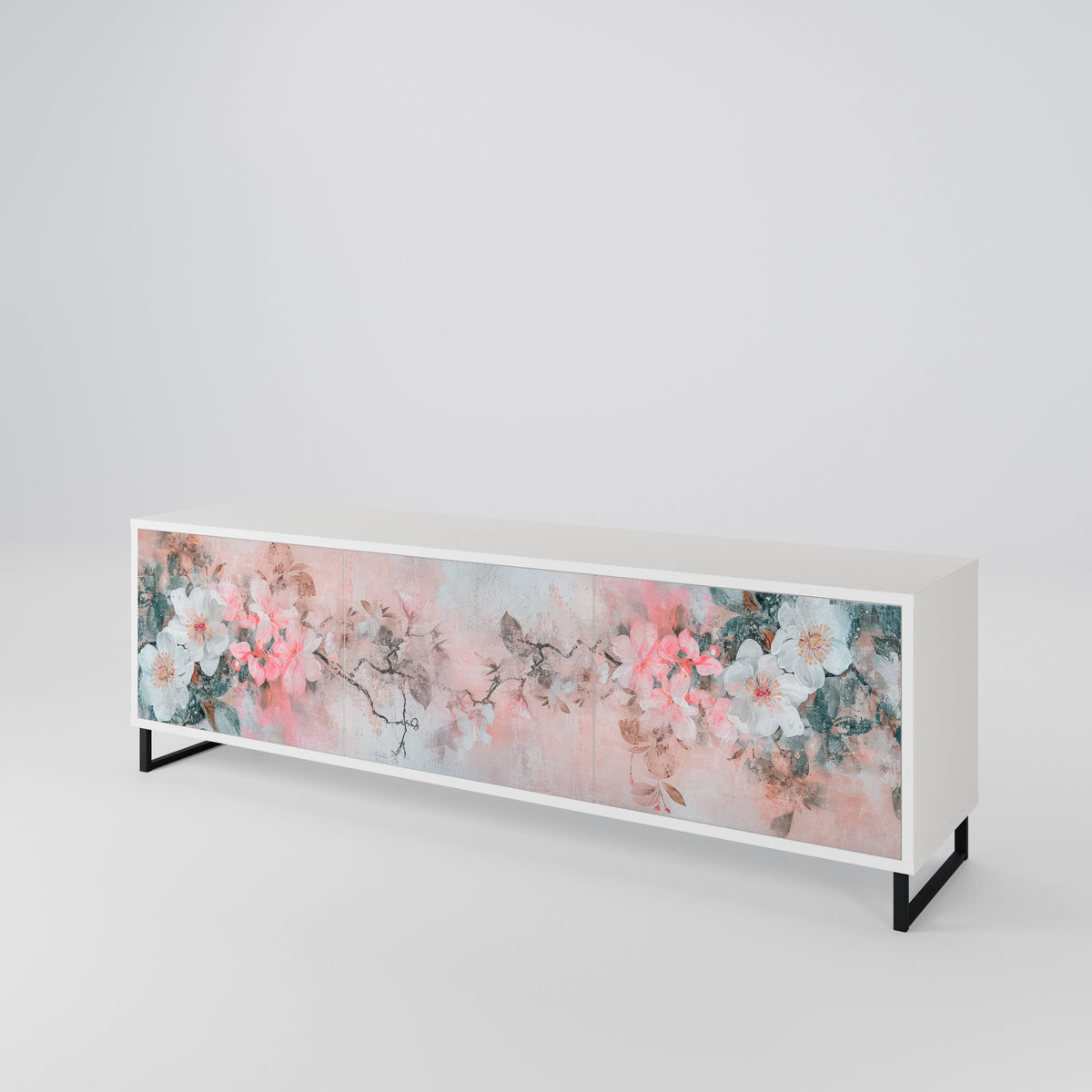 CHERRY BLOSSOM TV-bänk med 3 dörrar