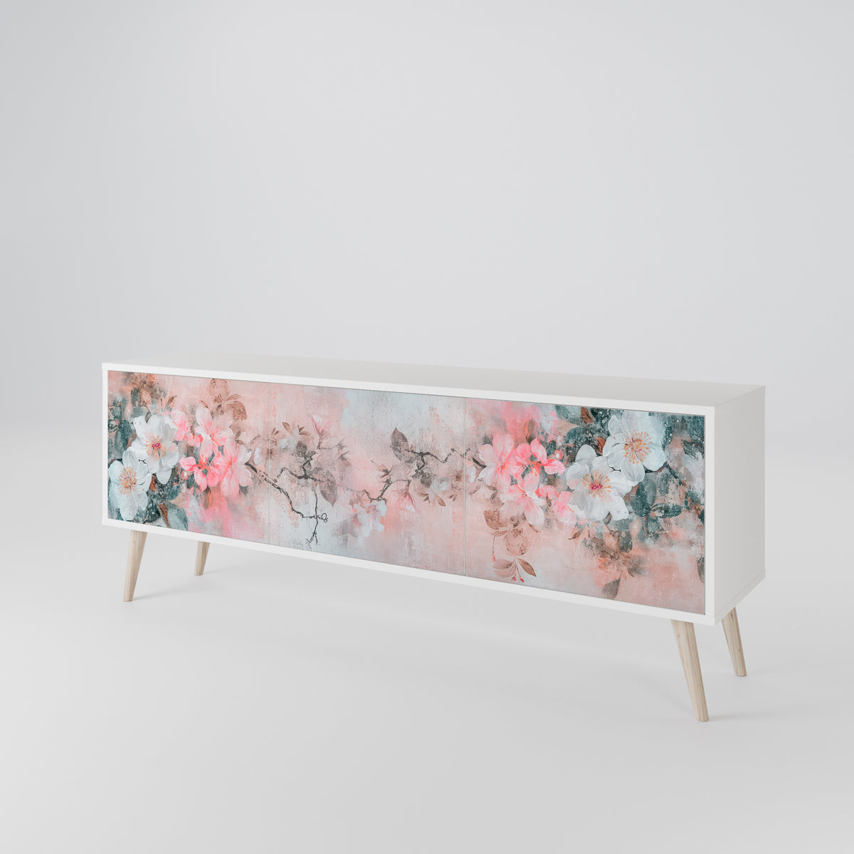 CHERRY BLOSSOM TV-bänk med 3 dörrar