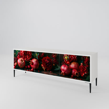 DAHLIAS AND POMEGRANATES TV-bänk med 3 dörrar