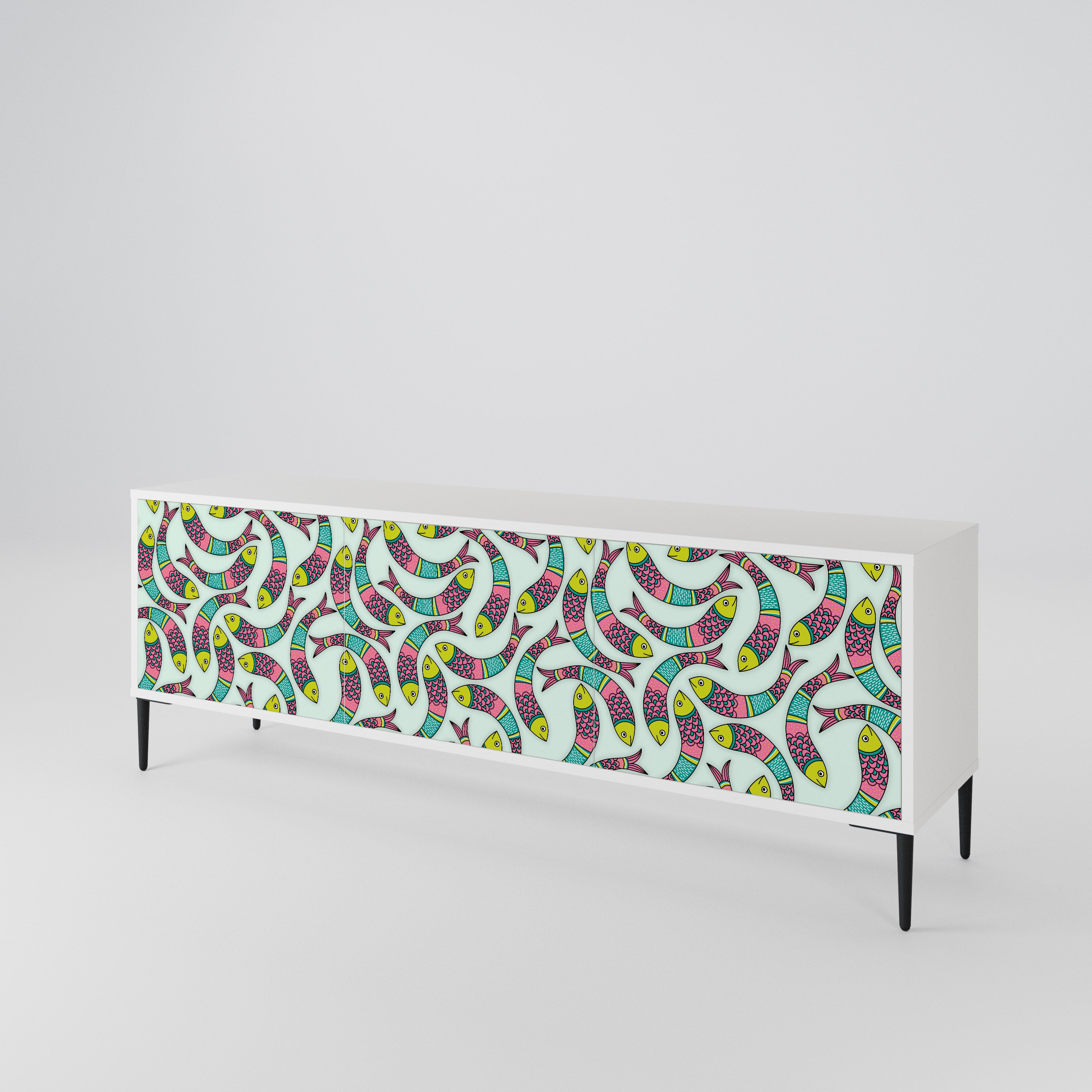 INDIAN FISH 3-Door TV Cabinet