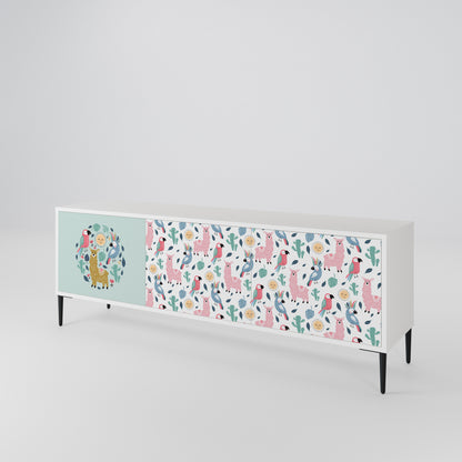 COLORFUL ALPACAS TV-bänk med 3 dörrar