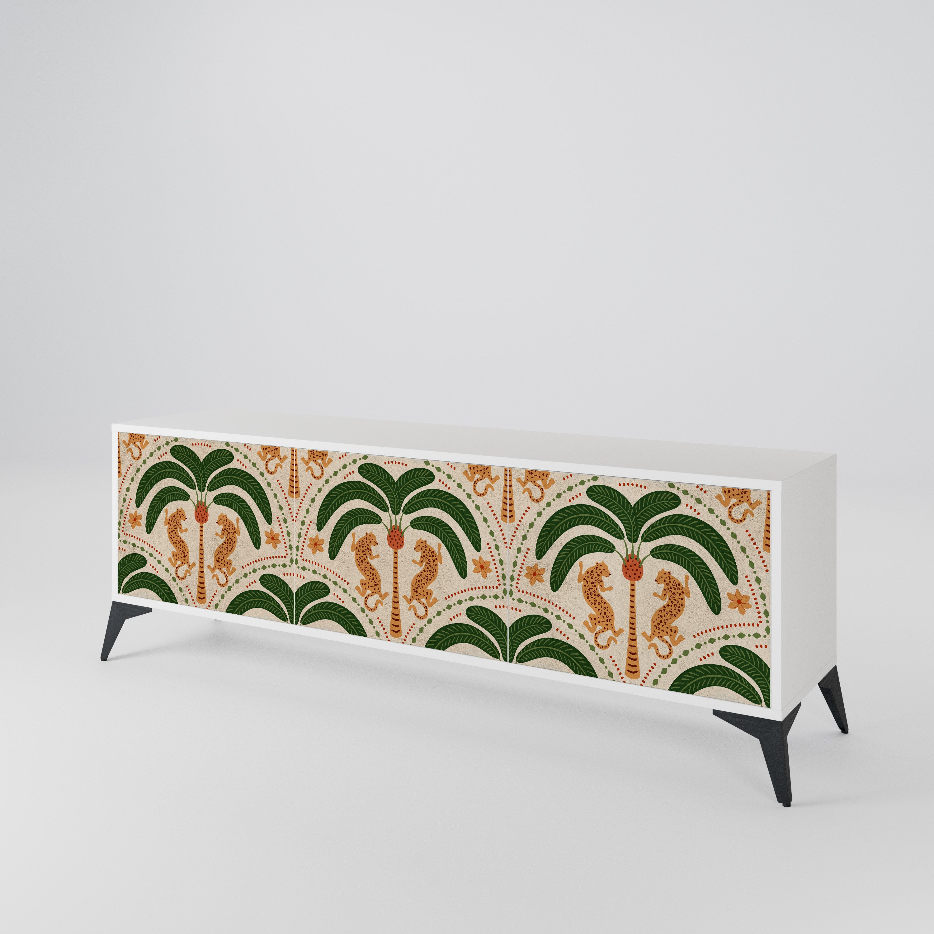 DANCING PREDATORS 3-Door TV Cabinet