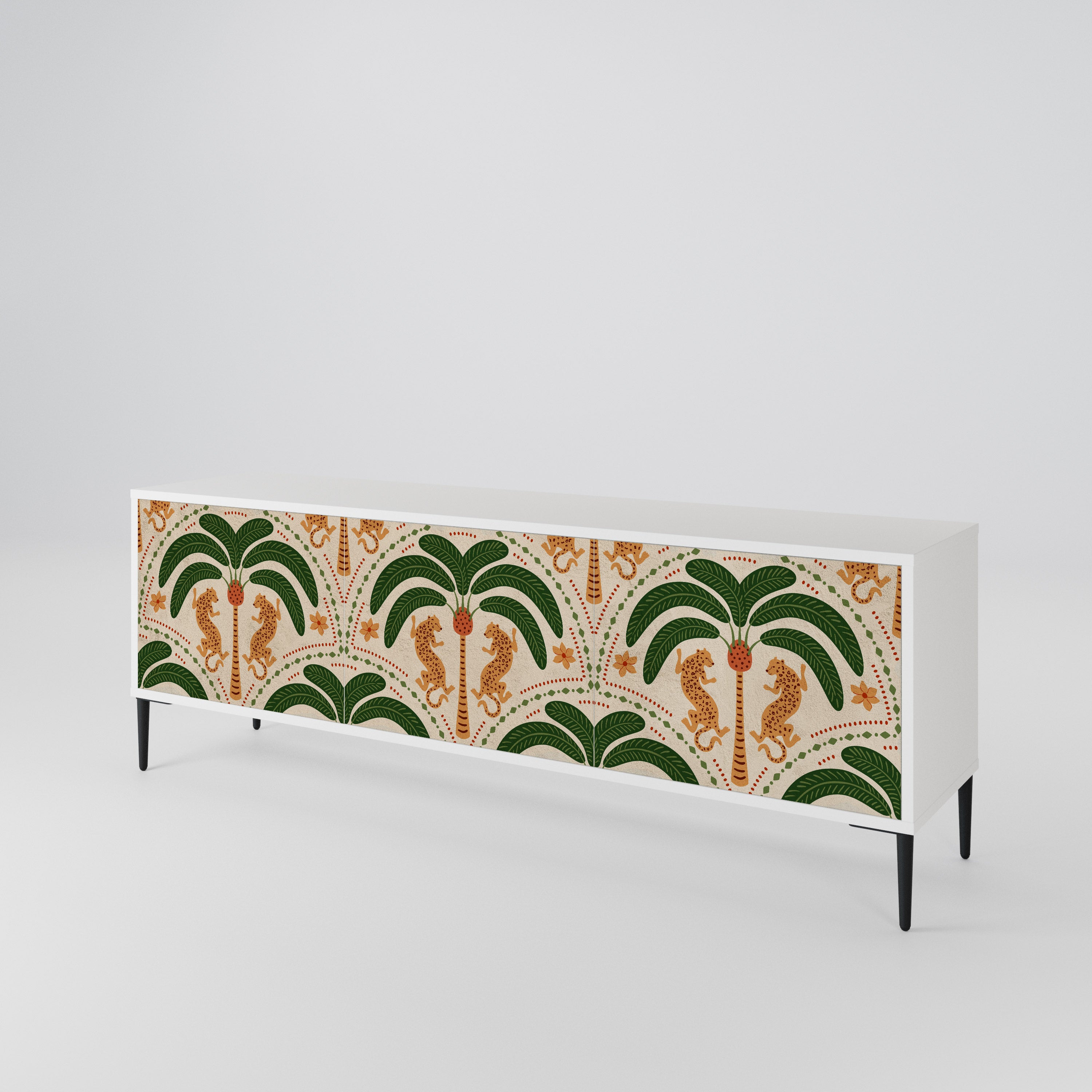 DANCING PREDATORS 3-Door TV Cabinet