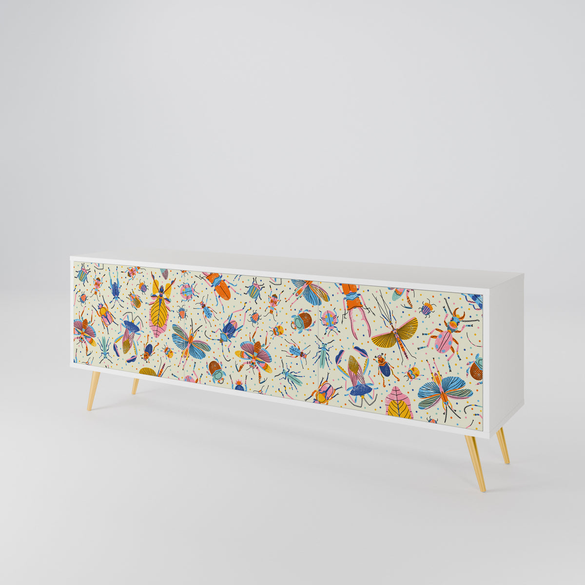 COLORFUL INSECTS TV-bänk med 3 dörrar