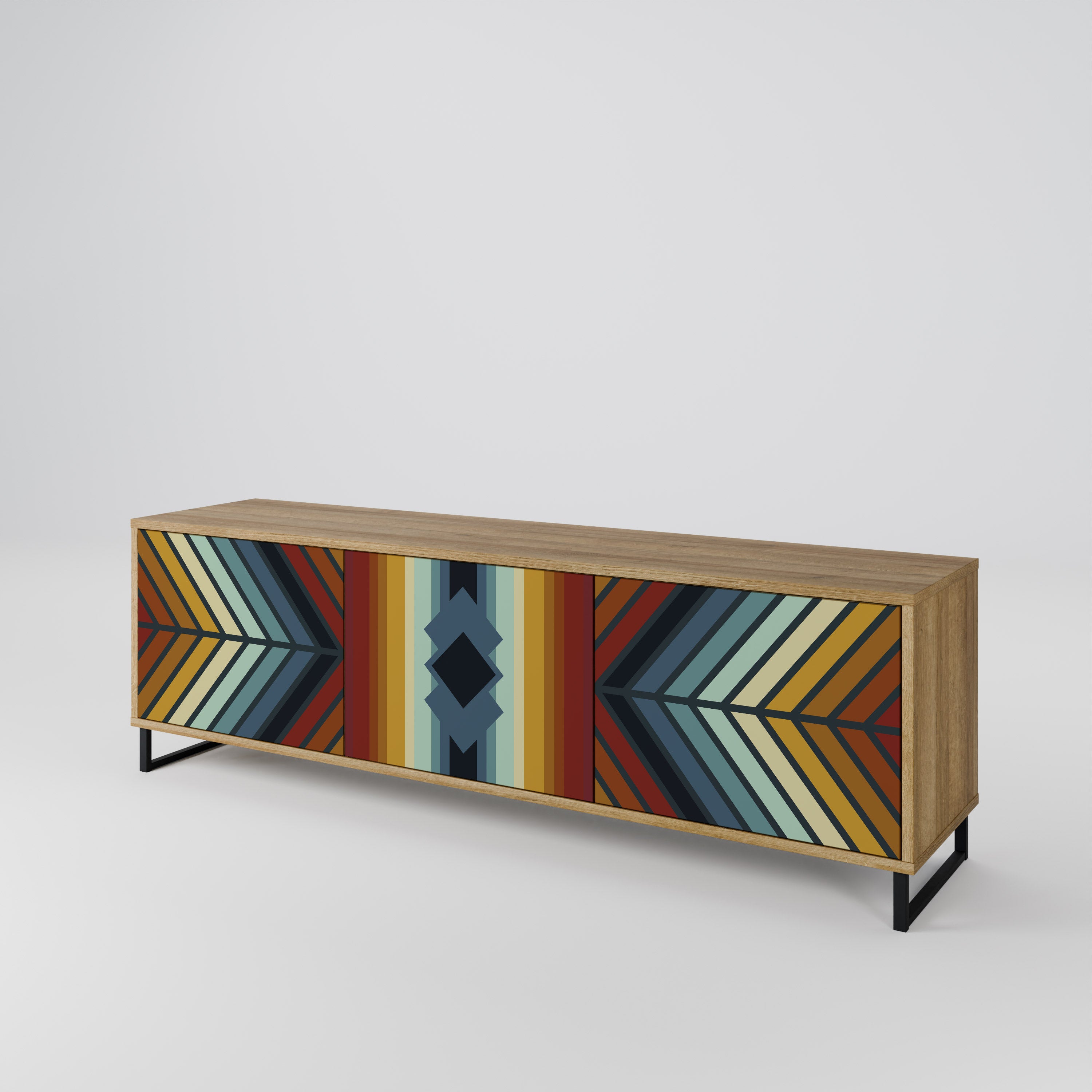 INDIGENOUS ZIGZAG 3-Door TV Cabinet