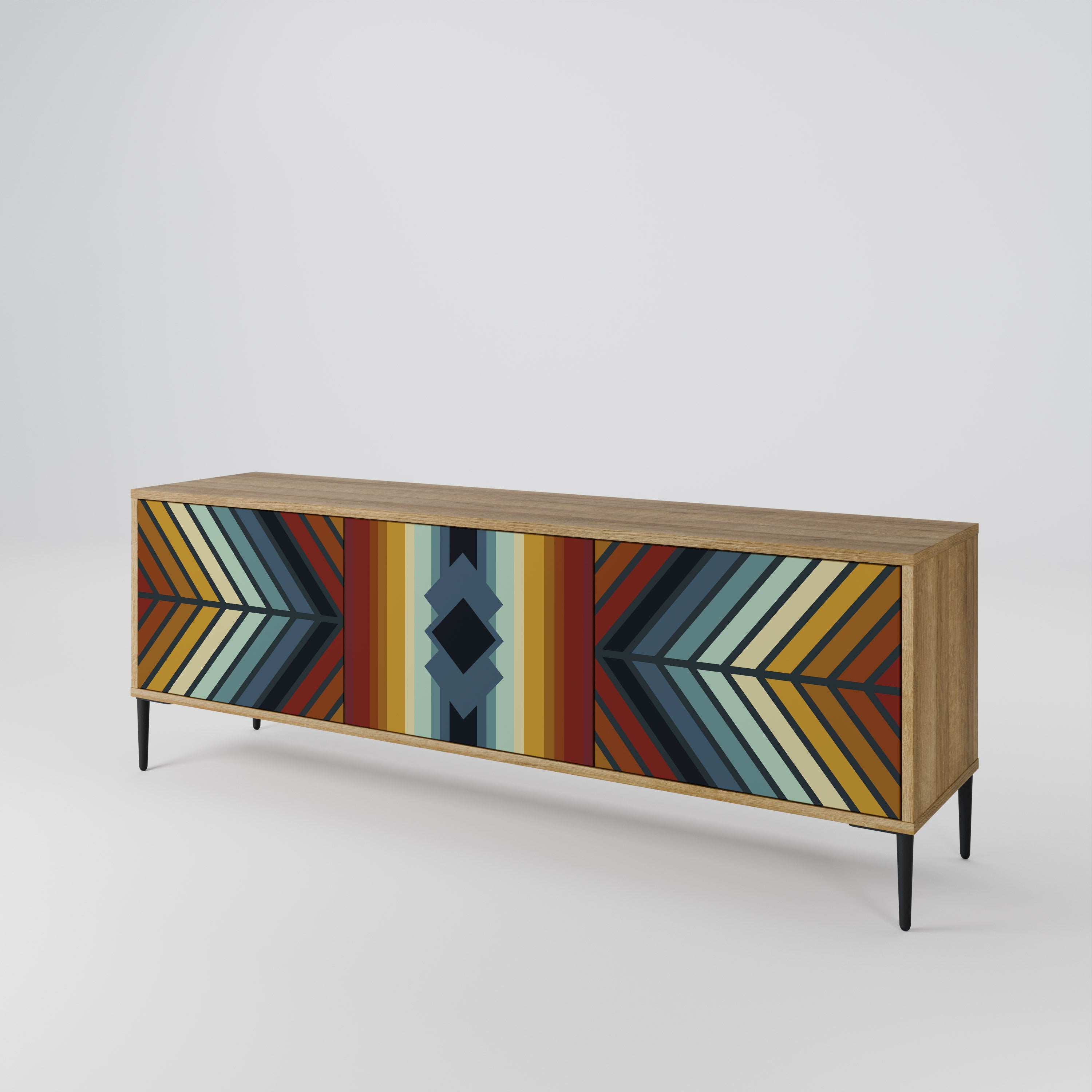 INDIGENOUS ZIGZAG 3-Door TV Cabinet