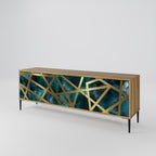 THE LABYRINTH OF GOLD 3-Door TV Stand in Oak Effect