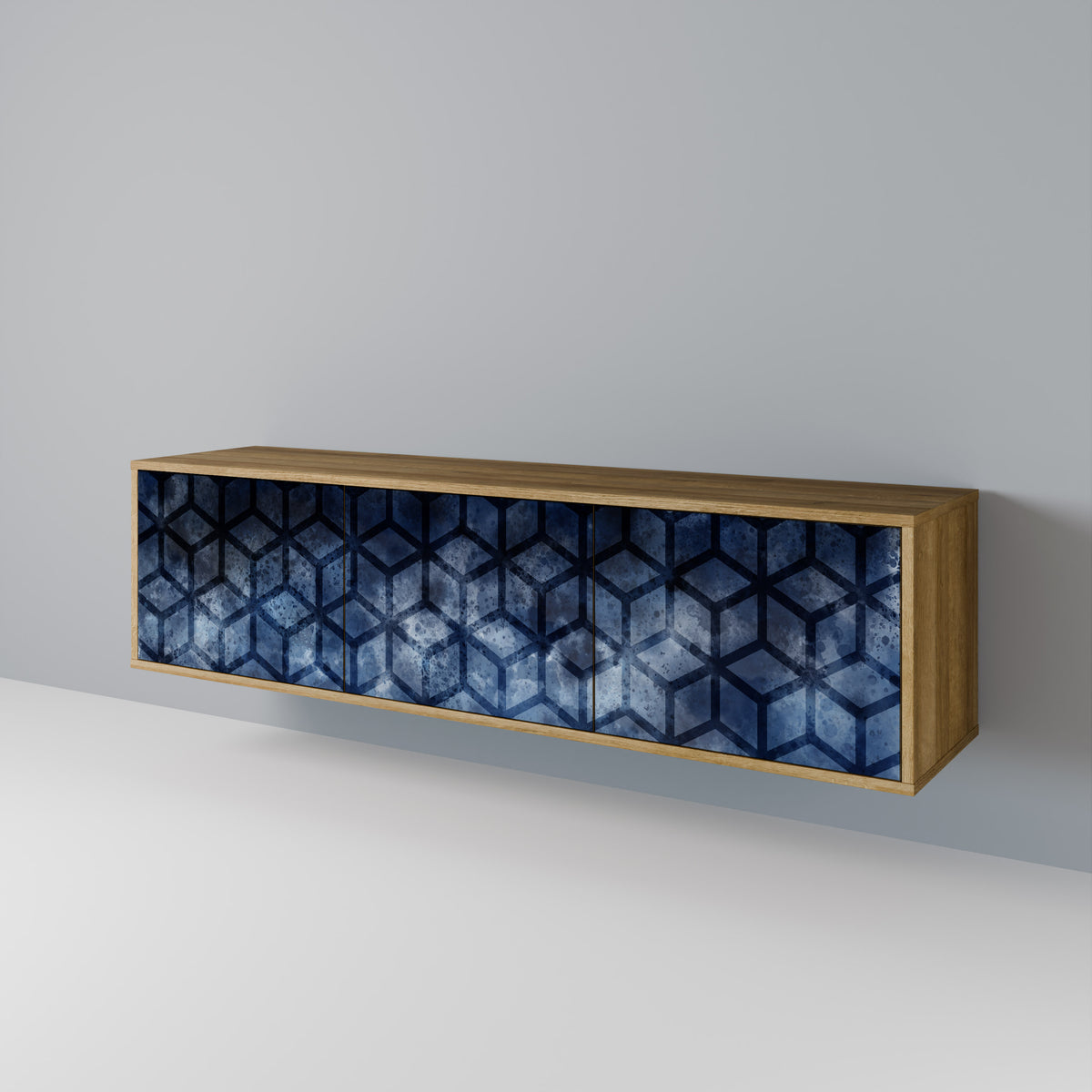 CUBIC MIST TV-bänk med 3 dörrar