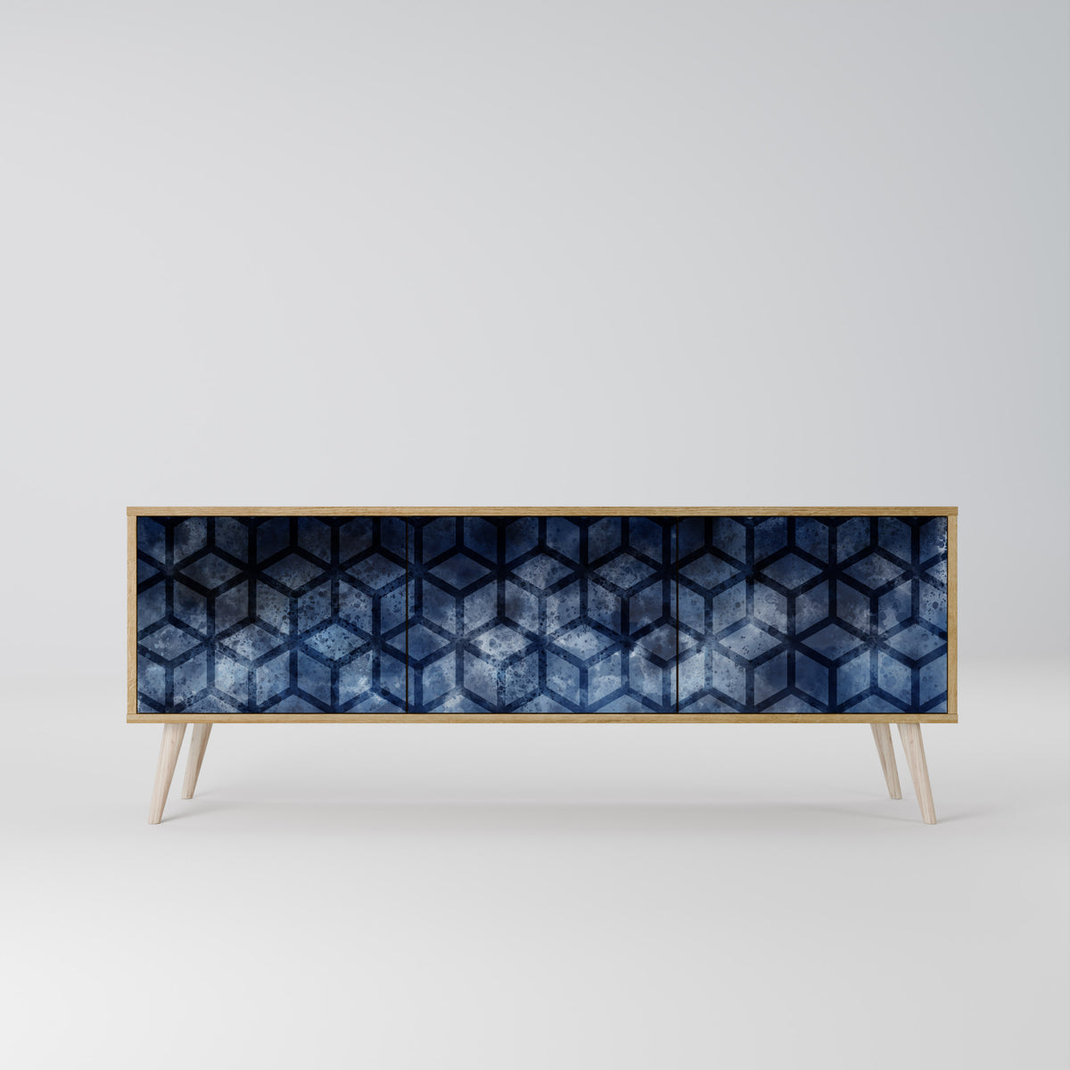 CUBIC MIST TV-bänk med 3 dörrar