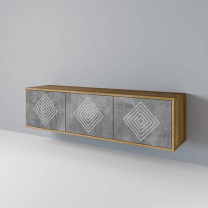 POLYGONAL ARTISTRY TV-bänk med 3 dörrar