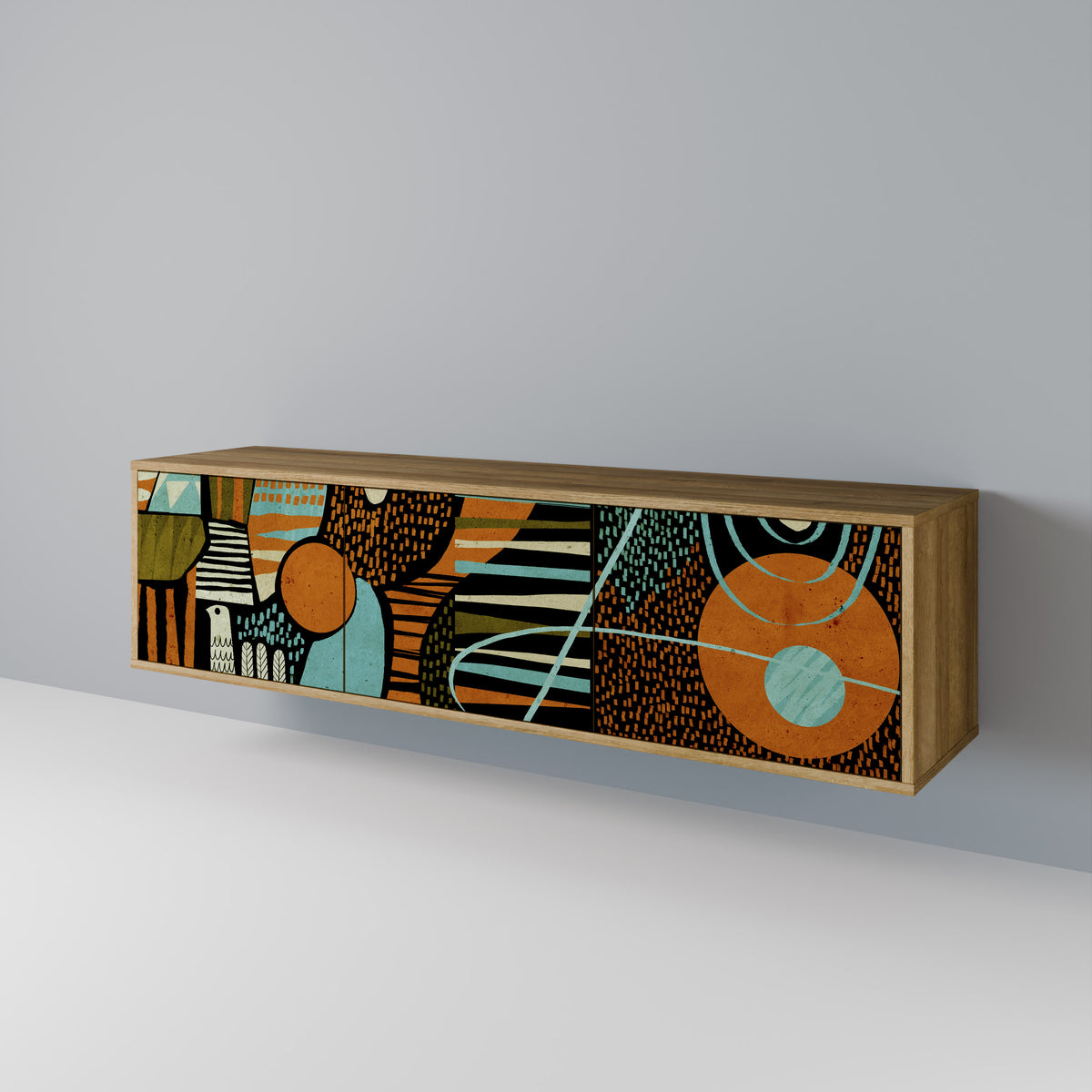 GEODE GLIMMER TV-bänk med 3 dörrar