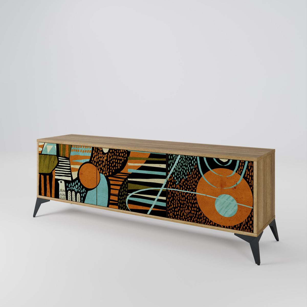 GEODE GLIMMER TV-bänk med 3 dörrar