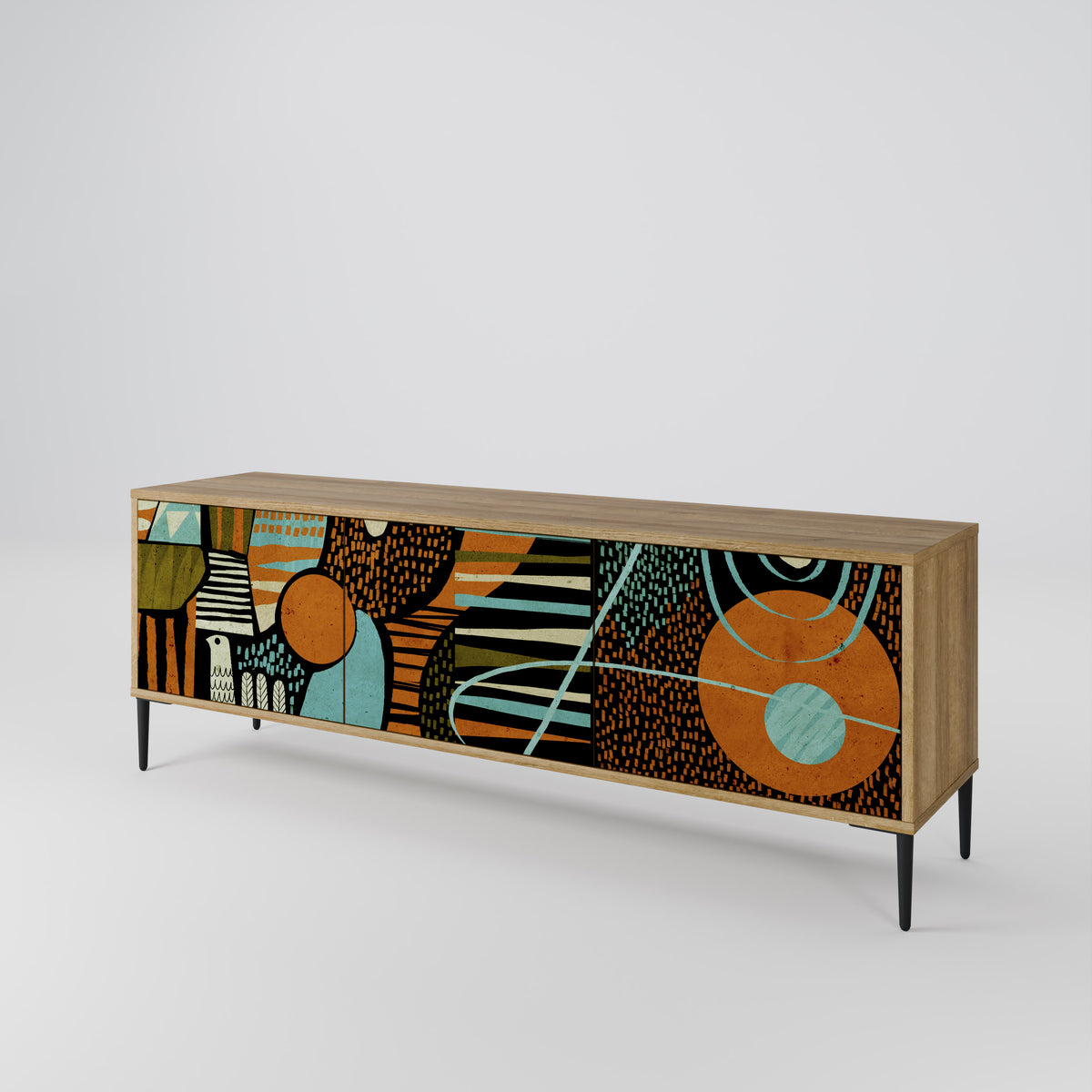 GEODE GLIMMER TV-bänk med 3 dörrar