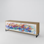 FINESSE MASH-UP 3-Door TV Stand in Oak Effect