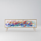 FINESSE MASH-UP 3-Door TV Stand in Oak Effect