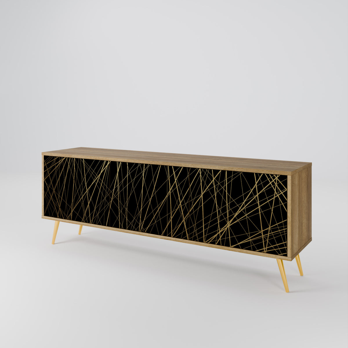 BRIGHT MESH TV-bänk med 3 dörrar