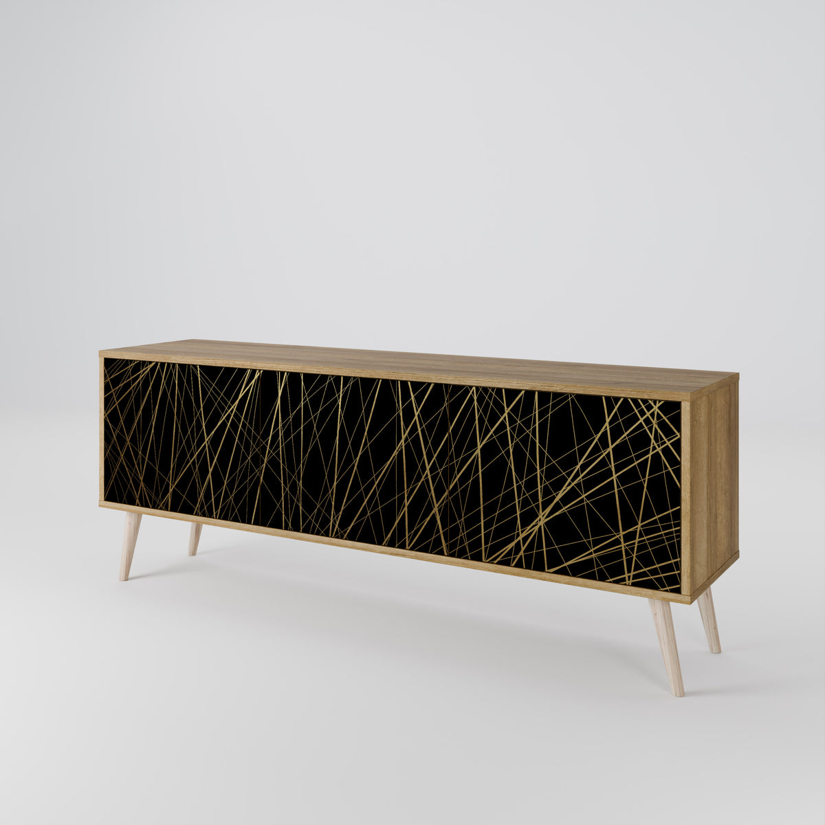 BRIGHT MESH TV-bänk med 3 dörrar