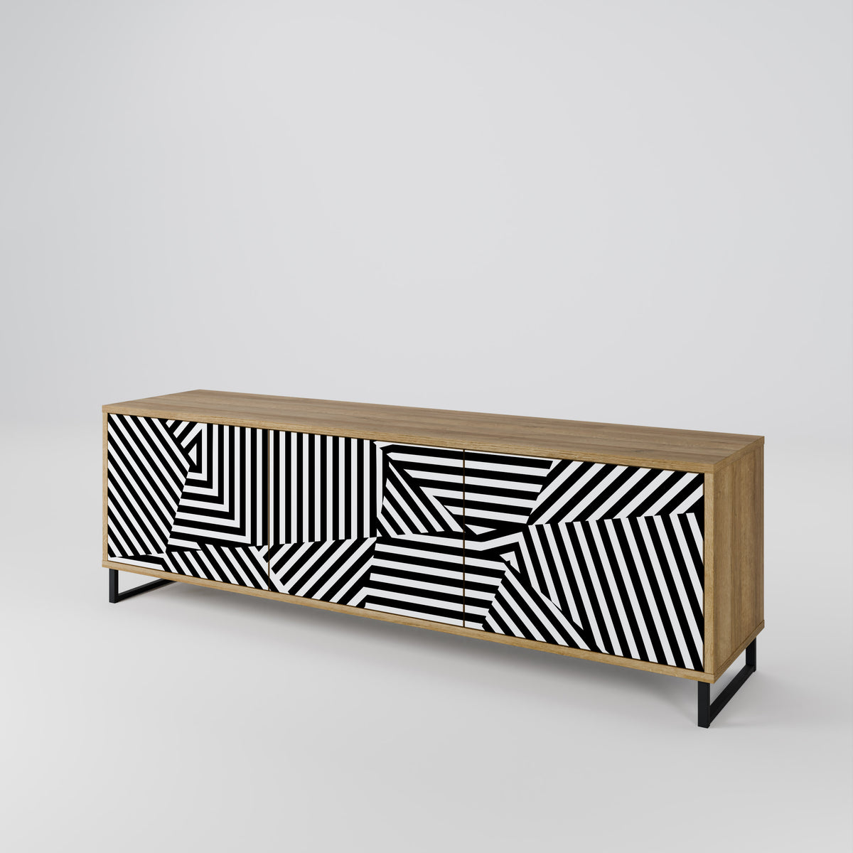 ILLUSIONARY LATTICE TV-bänk med 3 dörrar