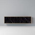 SHIMMER SPIDERGRAM 3-Door TV Stand in Oak Effect