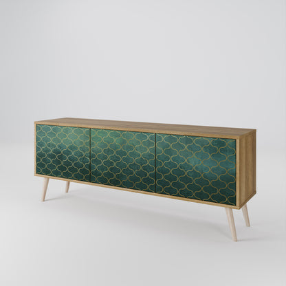 TESSELATED GREENERY TV-bänk med 3 dörrar