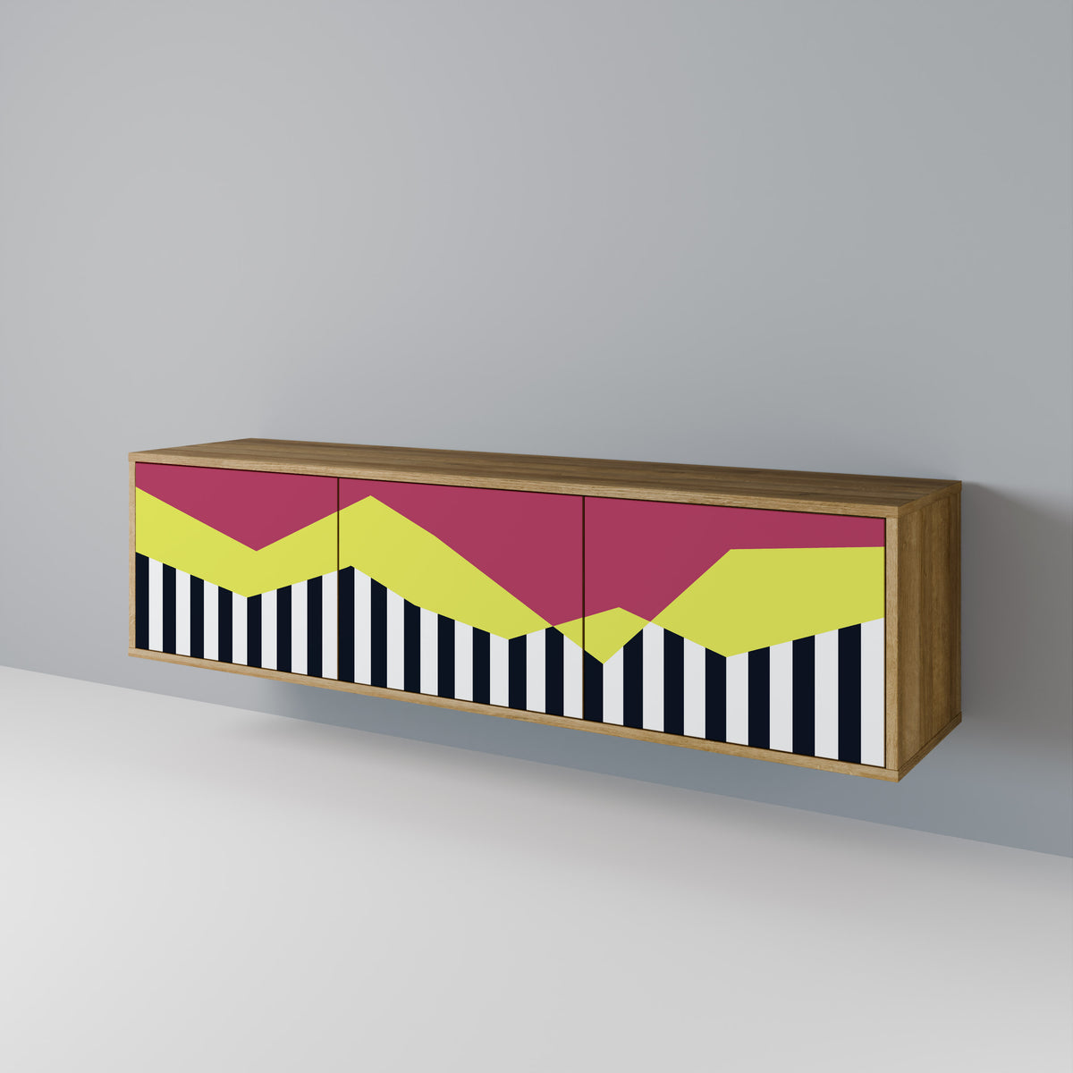 PIANO FANTASY TV-bänk med 3 dörrar