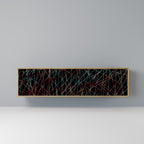 LUMINOUS SNARE 3-Door TV Stand in Oak Effect