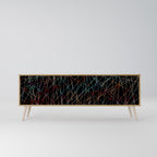 LUMINOUS SNARE 3-Door TV Stand in Oak Effect